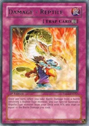 Damage = Reptile (Rare) (TAEV-EN067) - Tactical Evolution 1st Edition