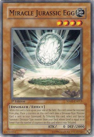 Miracle Jurassic Egg (Common) (SD09-EN015) - Structure Deck: Dinosaur's Rage 1st Edition