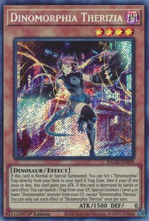 Dinomorphia Therizia (Secret Rare) (BACH-EN009) - Battle of Chaos 1st Edition