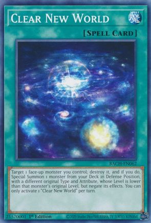 Clear New World (Common) (BACH-EN062) - Battle of Chaos 1st Edition
