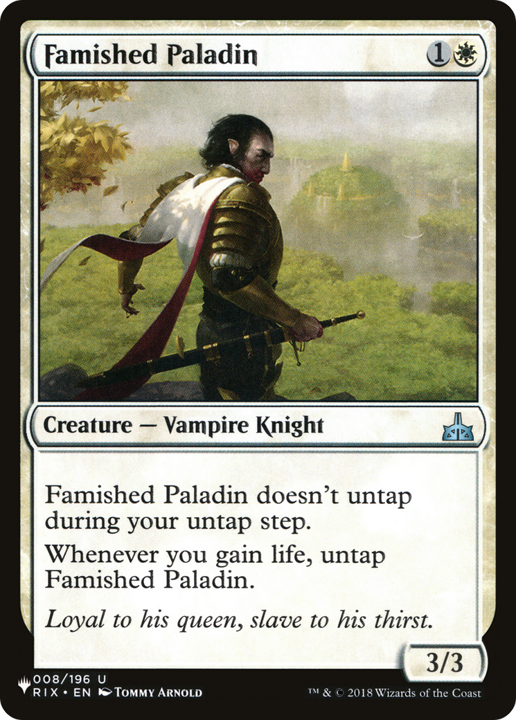Famished Paladin (LIST-008/196) [The List]