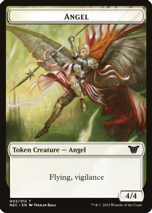 Angel // Elephant Double-Sided Token (NEC-2 // 8) [Commander: Kamigawa: Neon Dynasty]
