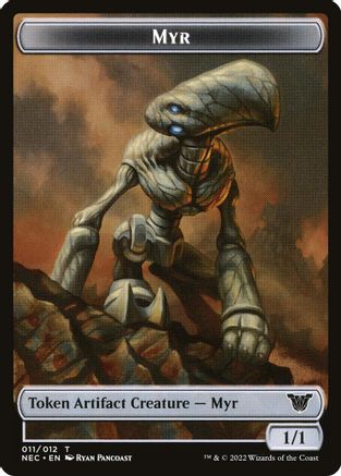 Myr // Spirit (002) Double-Sided Token (NEC-11 // 2) [Commander: Kamigawa: Neon Dynasty]