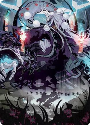 Echo of Death's Wail Art Card (ASNEO-055) [Art Series: Kamigawa: Neon Dynasty]