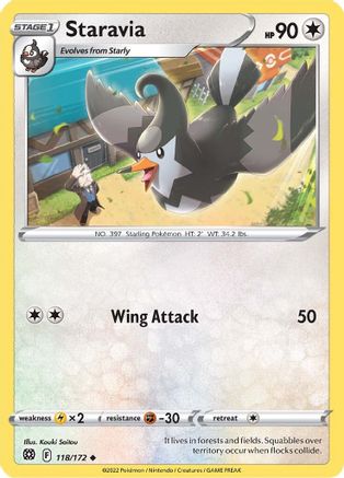 Staravia (118/172) [SWSH09 Brilliant Stars] Reverse Holofoil - Uncommon