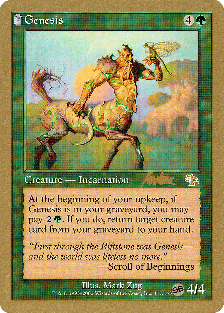 Genesis - 2002 Brian Kibler (JUD) (SB) [World Championship Decks 2002]