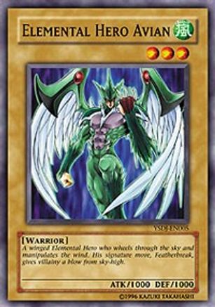 Elemental HERO Avian (Common) (YSDJ-EN005) - Starter Deck: Jaden Yuki 1st Edition