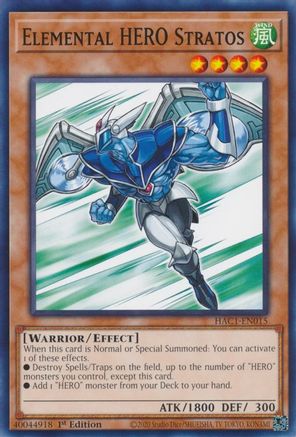 Elemental HERO Stratos (Common) (HAC1-EN015) - Hidden Arsenal: Chapter 1 1st Edition
