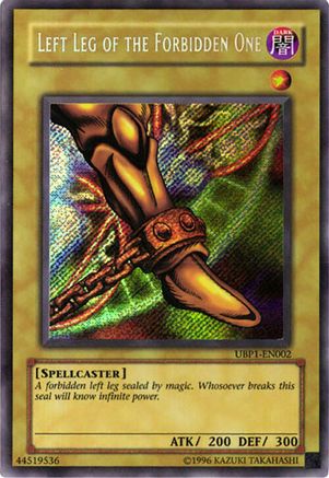Left Leg of the Forbidden One (Secret Rare) (UBP1-EN002) - GX Ultimate Beginner's Pack 1 Limited