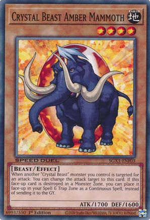 Crystal Beast Amber Mammoth (SGX1-ENF03) - Speed Duel GX: Duel Academy Box 1st Edition
