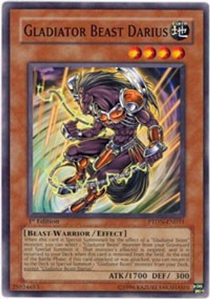 Gladiator Beast Darius (Common) (PTDN-EN031) - Phantom Darkness 1st Edition