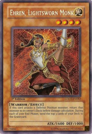 Ehren, Lightsworn Monk (Secret Rare) (LODT-EN082) - Light of Destruction Unlimited