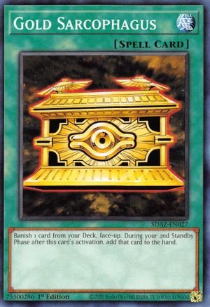 Gold Sarcophagus (Common) (SDAZ-EN027) - Structure Deck: Albaz Strike 1st Edition