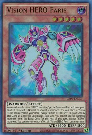 Vision HERO Faris (Ultra Rare) (GFP2-EN059) - Ghosts From the Past: The 2nd Haunting 1st Edition