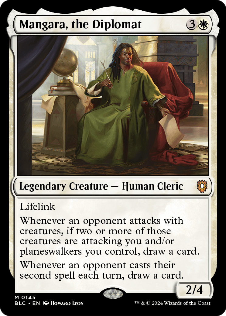 Mangara, the Diplomat (BLC-145) [Bloomburrow Commander]