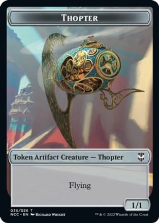 Thopter // Treasure (013) Double-Sided Token (NCC-36 // 13) [Commander: Streets of New Capenna]