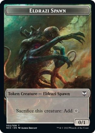 Eldrazi Spawn // Human Double-Sided Token (NCC-2 // 7) [Commander: Streets of New Capenna]