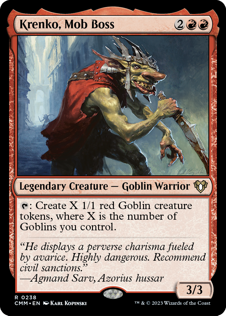 Krenko, Mob Boss (CMM-238) [Commander Masters]