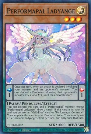 Performapal Ladyange (Super Rare) (DIFO-EN002) - Dimension Force 1st Edition