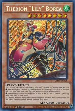 Therion "Lily" Borea (Secret Rare) (DIFO-EN006) - Dimension Force 1st Edition