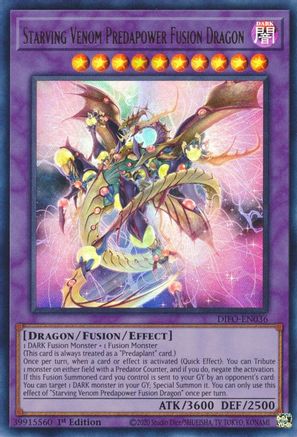 Starving Venom Predapower Fusion Dragon (Ultra Rare) (DIFO-EN036) - Dimension Force 1st Edition