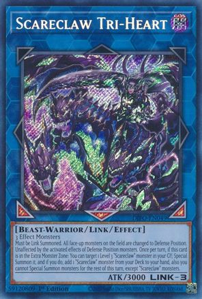 Scareclaw Tri-Heart (Secret Rare) (DIFO-EN049) - Dimension Force 1st Edition