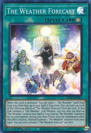 The Weather Forecast (Super Rare) (DIFO-EN063) - Dimension Force 1st Edition