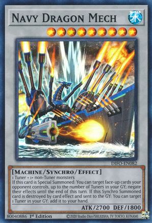 Navy Dragon Mech (Super Rare) (DIFO-EN082) - Dimension Force 1st Edition
