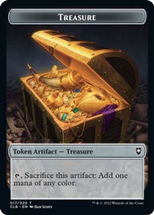 Treasure // Saproling Double-sided Token [Commander Legends: Battle for Baldur's Gate] Foil