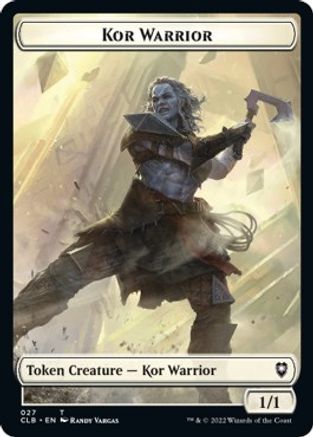 Kor Warrior // Shapeshifter (023) Double-sided Token [Commander Legends: Battle for Baldur's Gate]