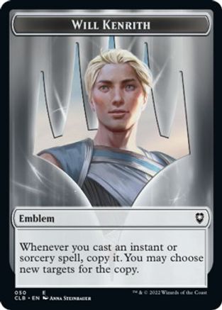 Emblem - Will Kenrith // Copy Double-sided Token [Commander Legends: Battle for Baldur's Gate]