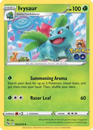 Ivysaur (002/078) [Pokemon GO] - Uncommon
