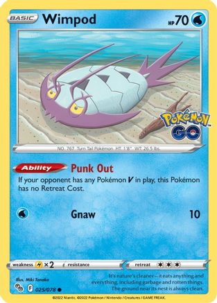 Wimpod (025/078) [Pokemon GO] Reverse Holofoil - Common