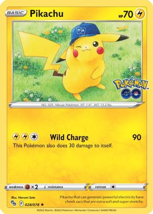 Pikachu (028/078) [Pokemon GO] Holofoil - Holo Rare