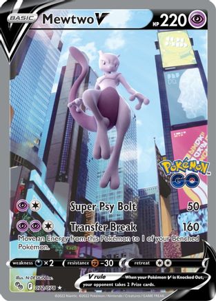 Mewtwo V (Alternate Full Art) (072/078) [Pokemon GO] Holofoil - Ultra Rare