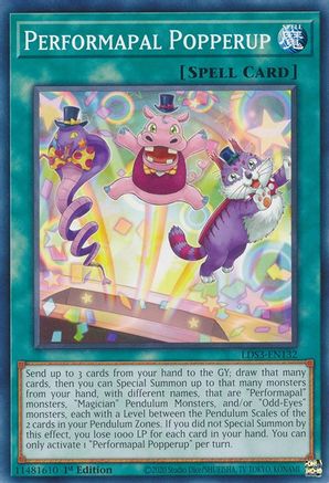 Performapal Popperup (Common) (LDS3-EN132) - Legendary Duelists: Season 3 1st Edition
