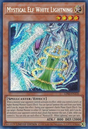 Mystical Elf White Lightning (Secret Rare) (LDS3-EN135) - Legendary Duelists: Season 3 Limited
