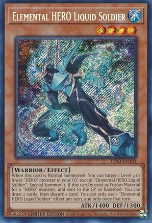 Elemental HERO Liquid Soldier (Secret Rare) (LDS3-EN103) - Legendary Duelists: Season 3 Limited