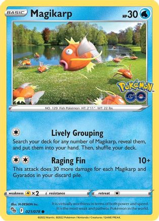 Magikarp (021/078) [Pokemon GO] Reverse Holofoil - Common