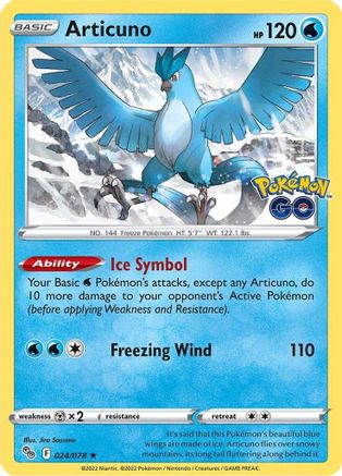 Articuno (024/078) [Pokemon GO] Reverse Holofoil - Holo Rare