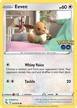 Eevee (054/078) [Pokemon GO] Reverse Holofoil - Common