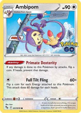 Ambipom (057/078) [Pokemon GO] Reverse Holofoil - Common
