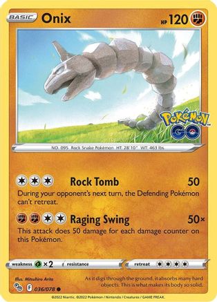Onix (036/078) [Pokemon GO] - Common