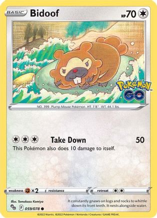 Bidoof (059/078) [Pokemon GO] - Common