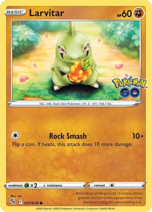Larvitar (037/078) [Pokemon GO] Reverse Holofoil - Common