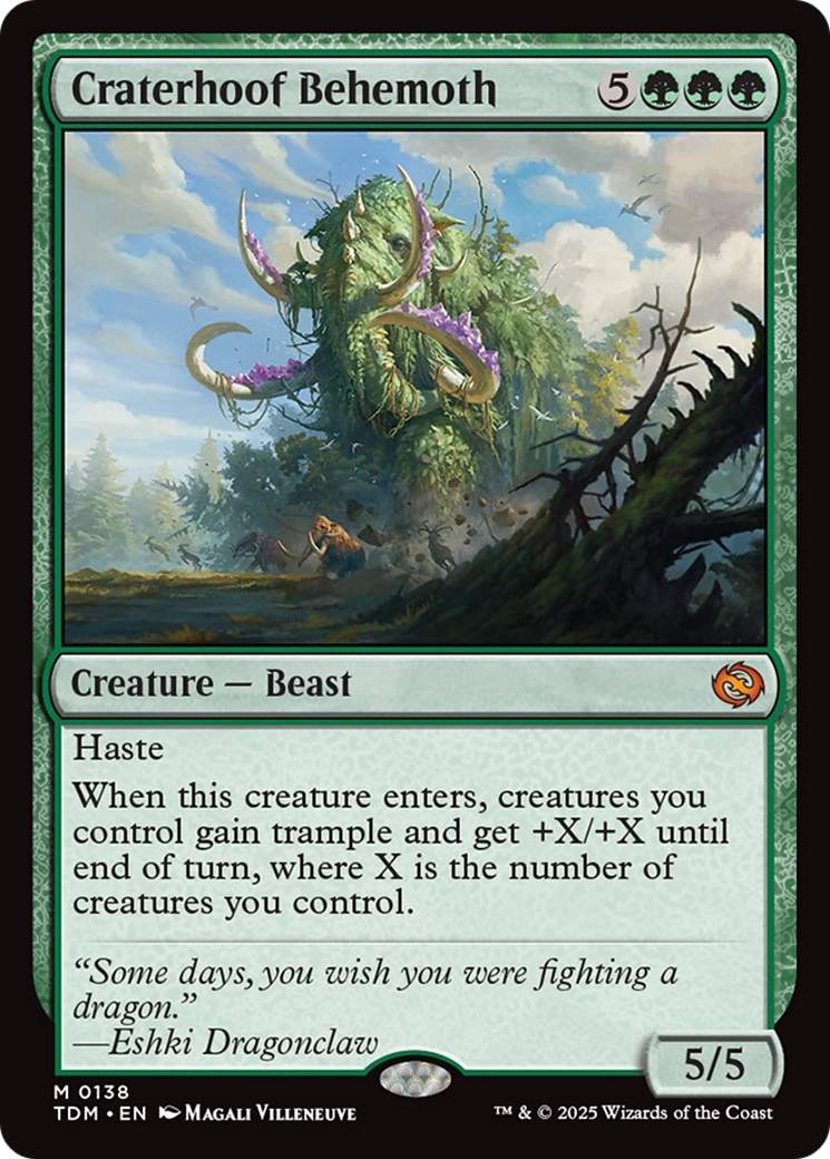 Craterhoof Behemoth (TDM-138) [Tarkir: Dragonstorm]