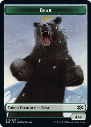 Bear // Spirit (008) Double-Sided Token (2X2-14 // 8) [Double Masters 2022] Foil