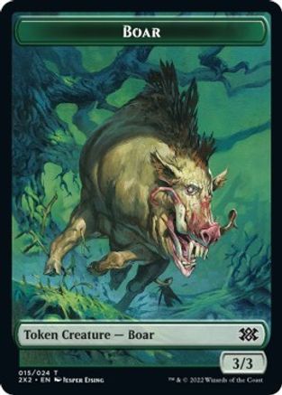Boar // Vampire Double-Sided Token (2X2-15 // 9) [Double Masters 2022] Foil