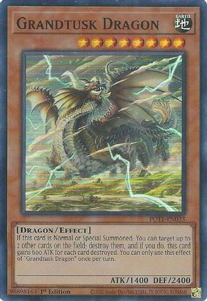 Grandtusk Dragon (Super Rare) (POTE-EN033) - Power of the Elements 1st Edition
