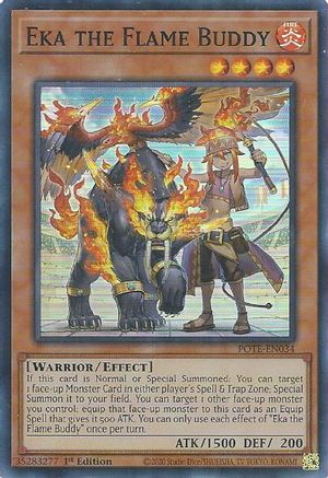 Eka the Flame Buddy (Super Rare) (POTE-EN034) - Power of the Elements 1st Edition